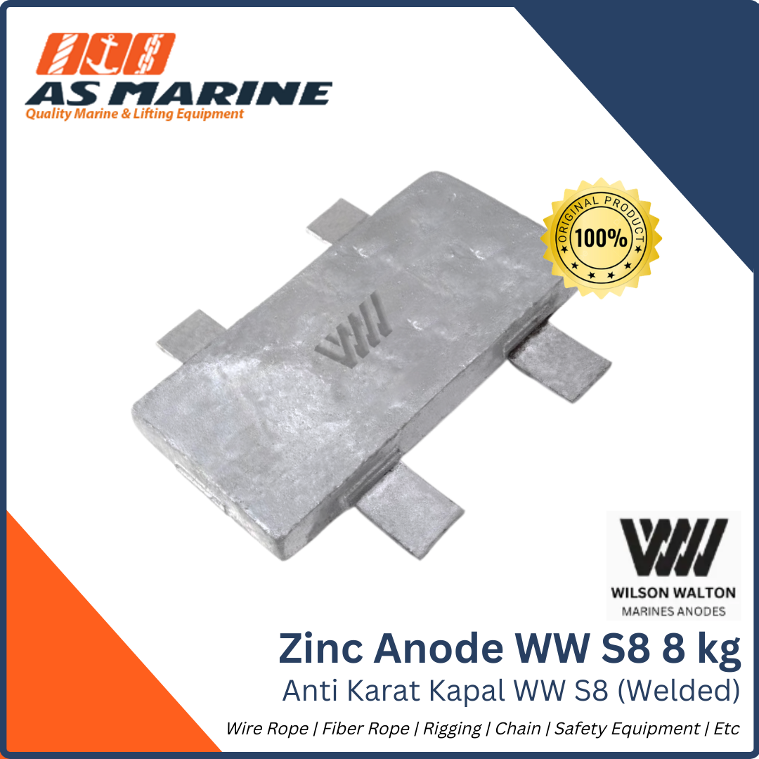 Zinc Anode / Anoda / Anti Karat Kapal WW S8 8 KG